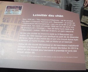 Michif information plaque