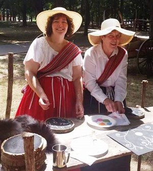 Metis encampment at Fort George