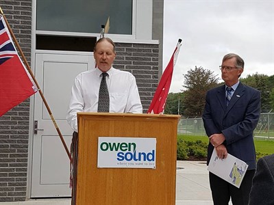 Owen Sound Water Treatment Plant Opening . Jim Stranks Presenting