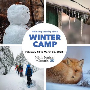 a poster for the upcoming virtual Winter camp - February 13 - March 30